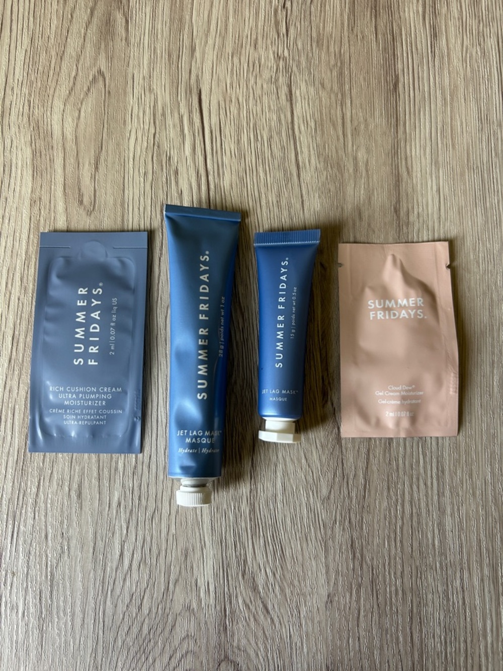 Summer Fridays Jet Lag Mask 1oz, 0.5oz, and samples Skincare Set